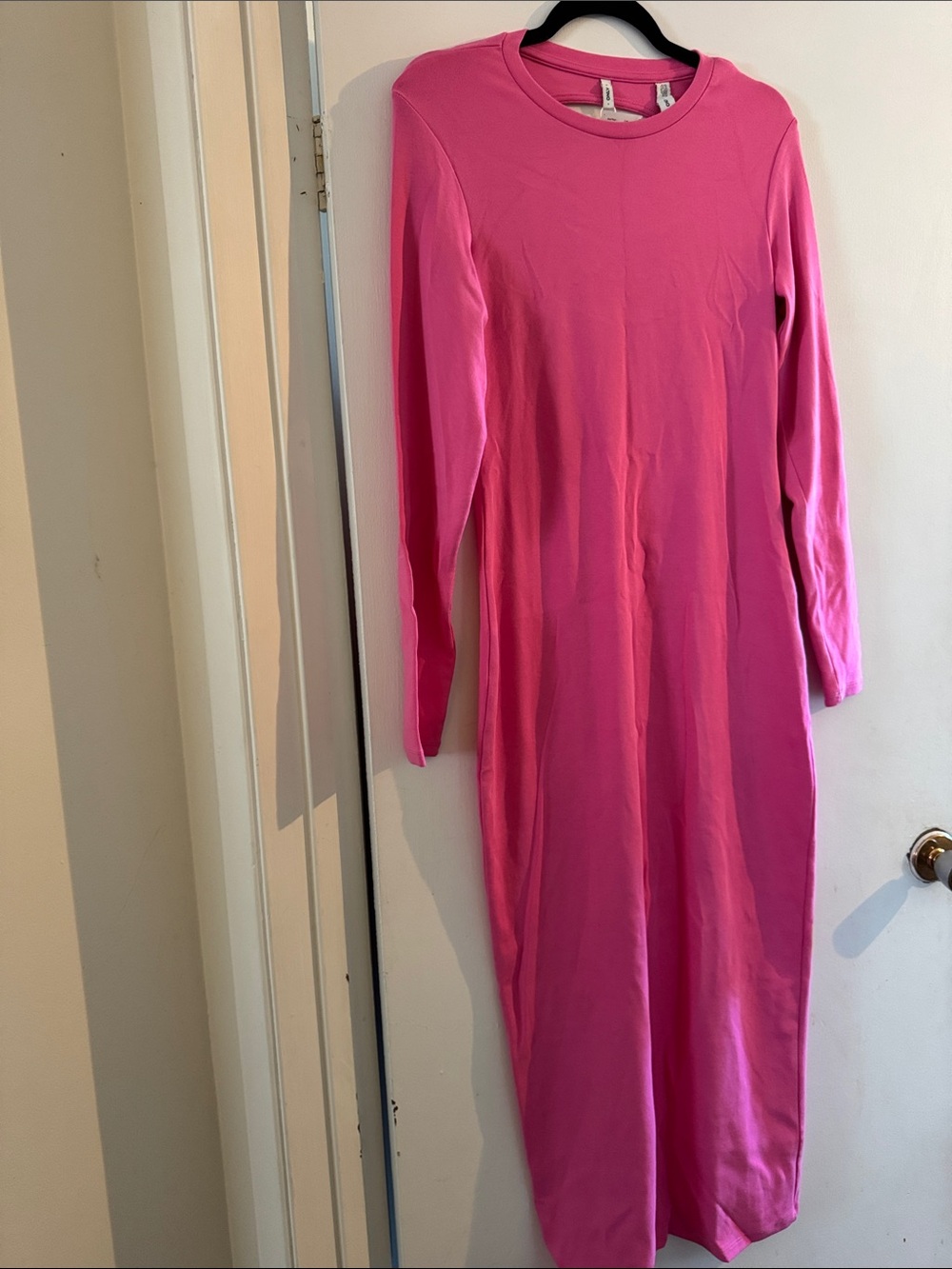 Only Fuchsia Long Sleeve Maxi Dress